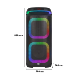 Boxă dublă sing-e zqs8257 rgb party, 8 inch, 40w, neagră Thumbnail 2