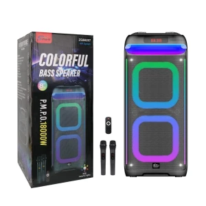 Boxă dublă sing-e zqs8257 rgb party, 8 inch, 40w, neagră Thumbnail 4
