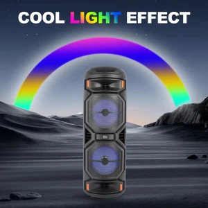 Boxă dublă sing-e zqs8221 rgb party, 8 inch, 40w, neagră