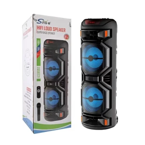 Boxă dublă sing-e zqs8221 rgb party, 8 inch, 40w, neagră Thumbnail 3