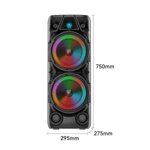 Boxă dublă sing-e zqs8210 rgb party, 30w, neagră