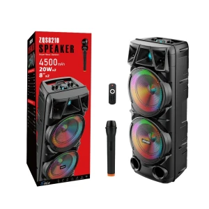 Boxă dublă sing-e zqs8210 rgb party, 30w, neagră Thumbnail 3