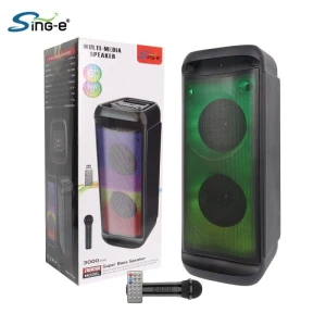 Boxă dublă sing-e zqs6288 rgb party, 6,5 inch, 30w, neagră Thumbnail 2
