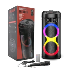 Boxă dublă sing-e zqs6220 rgb party, 25w, neagră Thumbnail 3