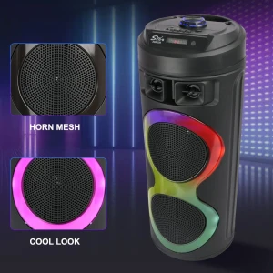 Boxă dublă sing-e zqs6220 rgb party, 25w, neagră