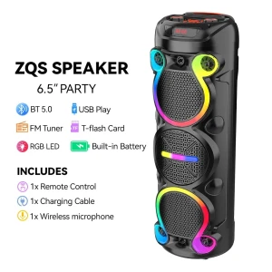 Boxă triplă sing-e zqs6302 rgb party, 6,5 inch, 30w, neagră Thumbnail 3