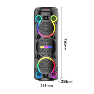 Boxă triplă sing-e zqs6302 rgb party, 6,5 inch, 30w, neagră Thumbnail 2