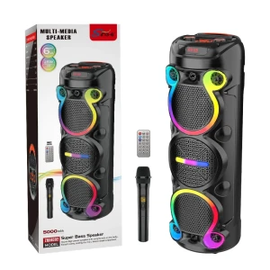 Sing-e zqs6302 rgb тройная акустическая система для вечеринок, 6,5 дюймов, 30 вт, черная.