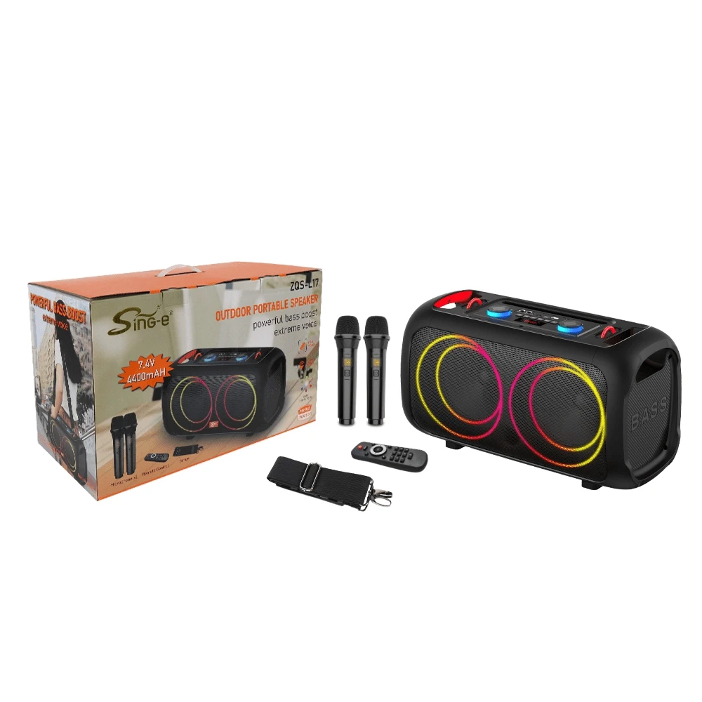 Boxă dublă sing-e zqs-l17 rgb party, 6,5 inch, 40w, neagră 4