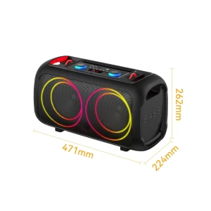 Boxă dublă sing-e zqs-l17 rgb party, 6,5 inch, 40w, neagră Thumbnail 3