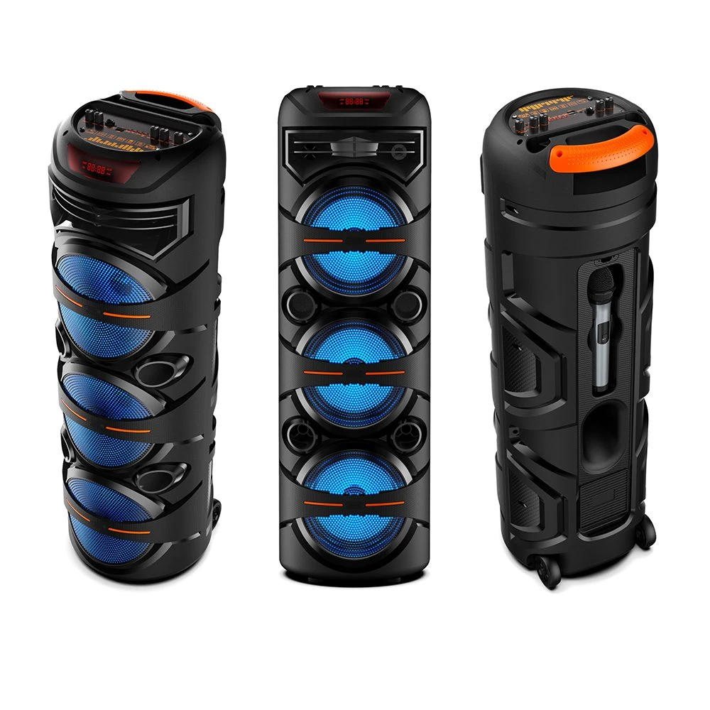 Boxă triplă sing-e zqs8302 rgb party, 8 inch, 40w, neagră 2