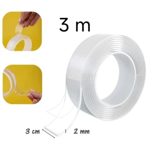 Bandă din silicon transparent dublu adeziv ivy grip 3 m