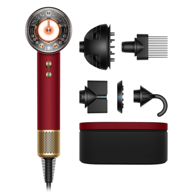 Фен dyson supersonic nural hd16, 1600вт, red velvet | gold 4