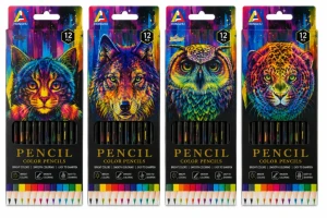 Creioane colorate 12culori  honghu animals  hl-25023  1/12/240
