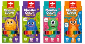Creioane colorate 12cul.  honghu monster party  hl-25024  1/12/240