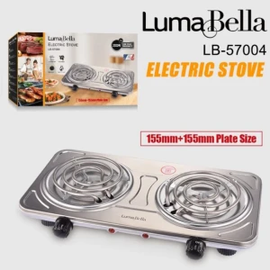Электроплита lumabella, 2-х конфорочная, 2000 вт, lb-57004