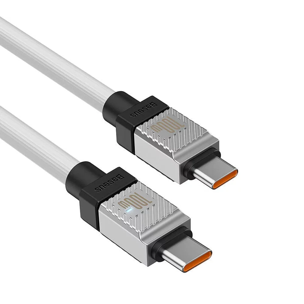 Baseus cable coolplay series type-c to type-c 5a 100w 1м, белый 3