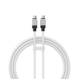 Baseus cable coolplay series type-c to type-c 5a 100w 1м, белый