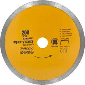 Disc diamantat 200x1,6x25,4 cu apa plitca rotor