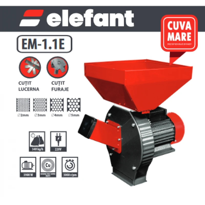 Moara electrica elefant em-1.1e 5