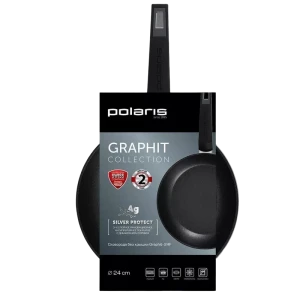 Сковорода polaris graphit-24f, 24см, графитовый Thumbnail 2