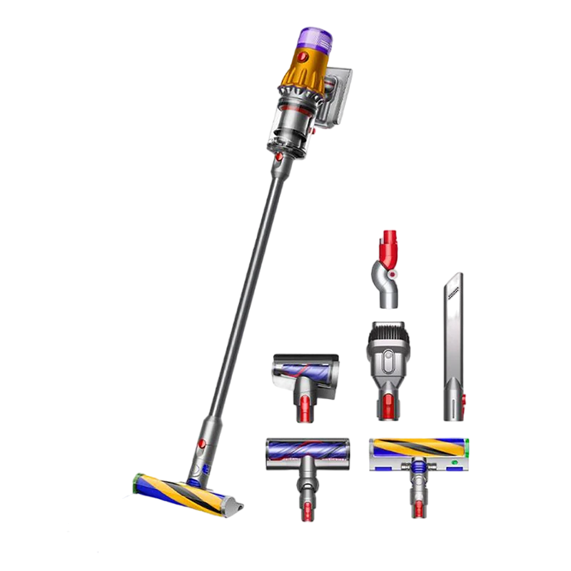 Вертикальный пылесос dyson v12 detect slim absolute, желтый | никель 3