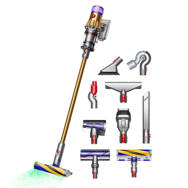 Вертикальный пылесос dyson v12 detect slim absolute, желтый | никель 2