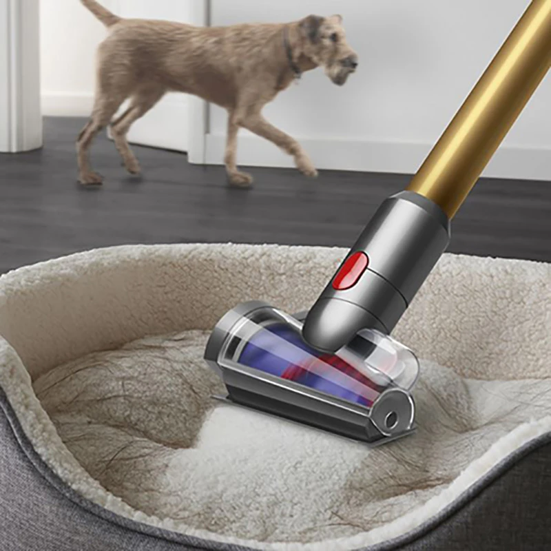 Вертикальный пылесос dyson v12 detect slim absolute, желтый | никель 8