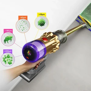 Вертикальный пылесос dyson v12 detect slim absolute, желтый | никель Thumbnail 11