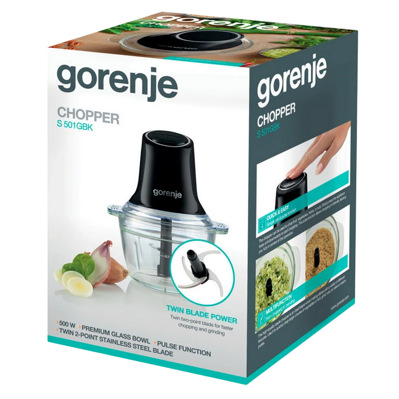 Измельчитель gorenje s501gbk, чёрный 3