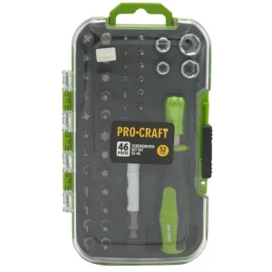 Set biți procraft ss-46, 46 buc. în ambalaj, oțel s2