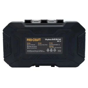 Set burghie și biți procraft dbs18, 18 buc. în ambalaj, oțel s2 Thumbnail 4