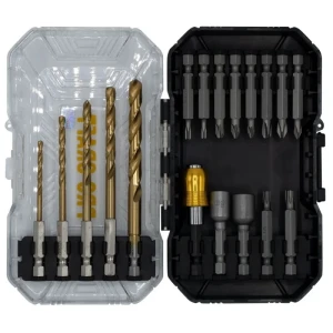Set burghie și biți procraft dbs18, 18 buc. în ambalaj, oțel s2