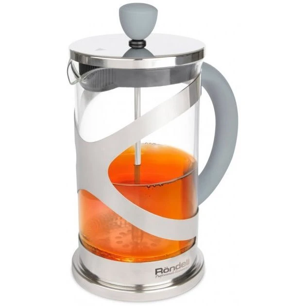 Cafetiera french press rondell rds-839, 0,8l, gri 5