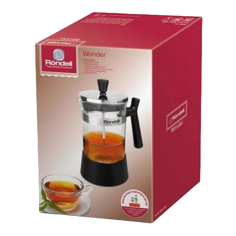 Френч-пресс rondell rds-426, 0,6л, чёрный 9