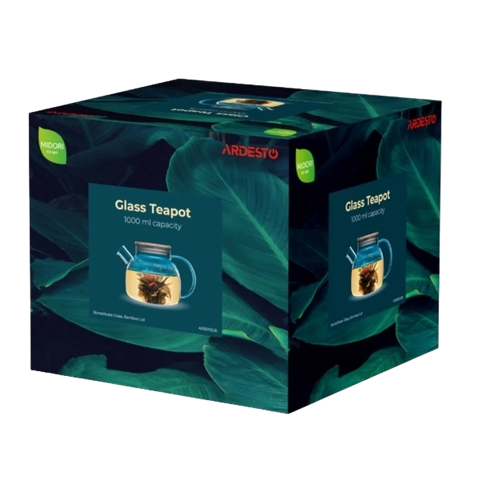 Заварочный чайник ardesto ar3010gb, 1л, прозрачный 2