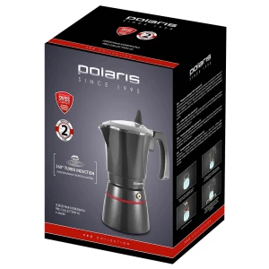 Гейзерная кофеварка polaris pro collection-6c, чёрный Thumbnail 5