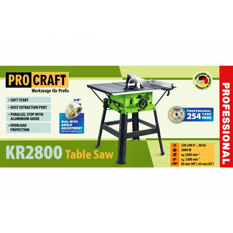 Fierăstrău circular staționar procraft kr2800 2