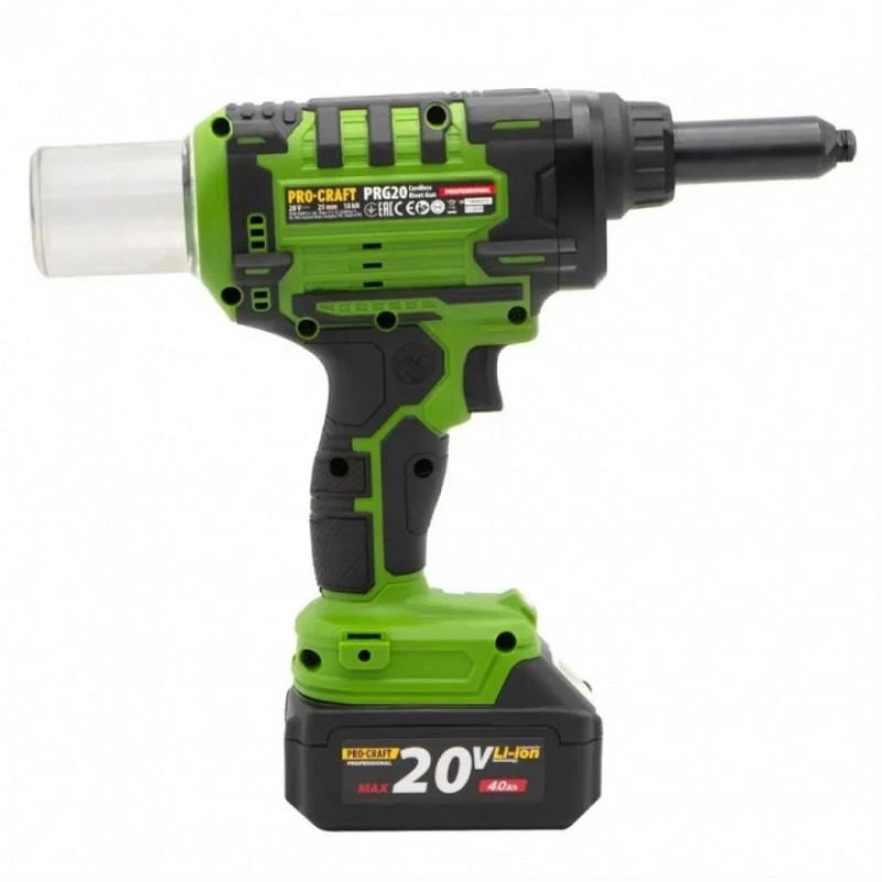 Pistol de nituit cu acumulator procraft prg20 3