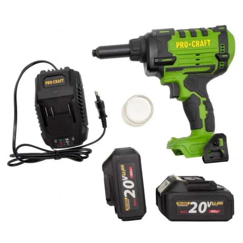 Pistol de nituit cu acumulator procraft prg20 2