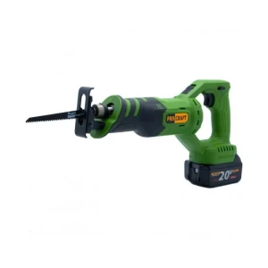 Fierăstrău sabie cu acumulator procraft pss20, turație la mers în gol 0–3300 curse/min, cursă 28 mm