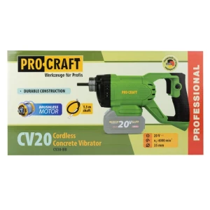Vibrator pentru beton procraft cv 20 (cu lance 1,5 m) (fără acumulator și încărcător) Thumbnail 7
