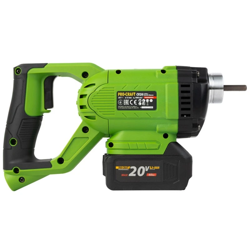 Vibrator pentru beton procraft cv 20 (cu lance 1,5 m) (fără acumulator și încărcător) 2