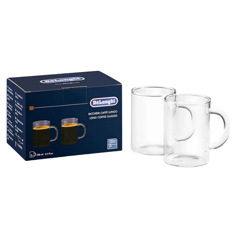 Набор стаканов delonghi dlsc320, 250 мл, 2 шт, прозрачный 2