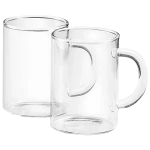 Set de pahare delonghi dlsc320, 250 ml, 2 buc, transparent