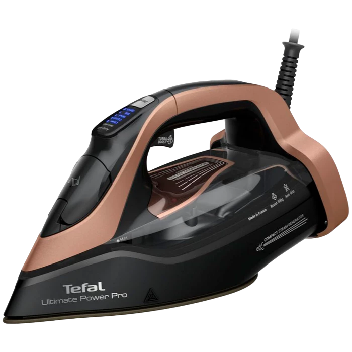 Утюг tefal fv9e50e0, 3200вт, черный | медный 2