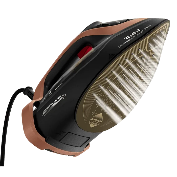 Утюг tefal fv9e50e0, 3200вт, черный | медный 3