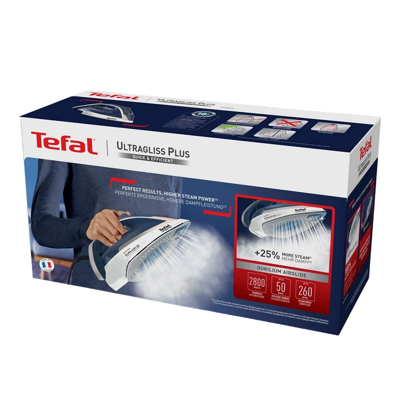 Fier de călcat tefal ultragliss plus fv6812e0, 2800w, albastru 2