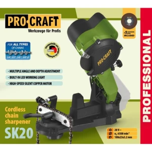 Aparat de ascuțit lanțuri cu acumulator procraft sk20 Thumbnail 2