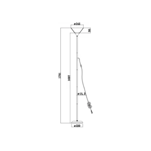 Lampadar meric-1 18 w e27 220 - 240 v ip20 gri horoz Thumbnail 2